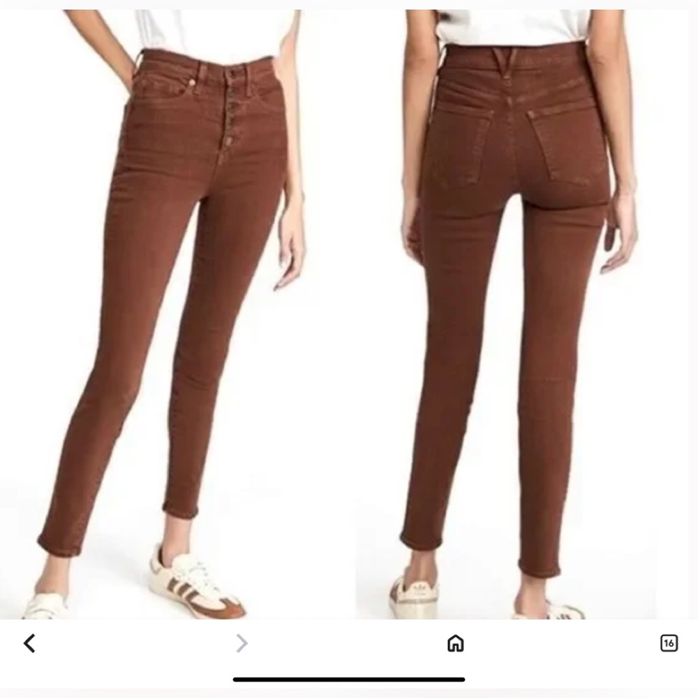 VERONICA BEARD High Rise BROWN STONE Jeans size 27